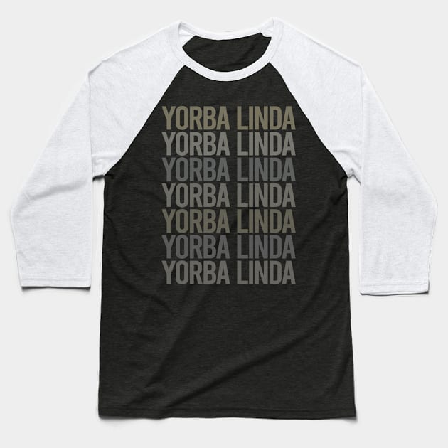 Gray Text Art Yorba Linda Baseball T-Shirt by flaskoverhand